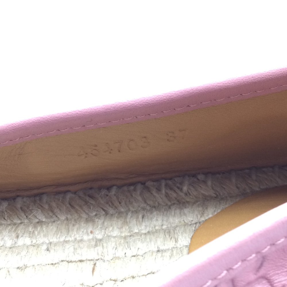 Gucci Guccissima Leather Espadrilles Rose Baby Pink Womens EU 37 US 7 454703 - Picture 12 of 14